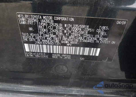 2009 Toyota Rav4 Sport z USA, uszkodzony, nr VIN JTMZF32V39D011371